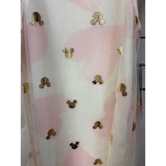 Disney Minnie Mouse Toddler Girl's Valentine's Day Foil Hearts Nightgown, Gown 4 - Picture 4 of 7